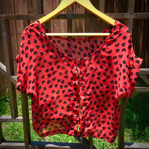 Heart pattern | sheer | Vintage Inspired | M - Picture 6 of 8